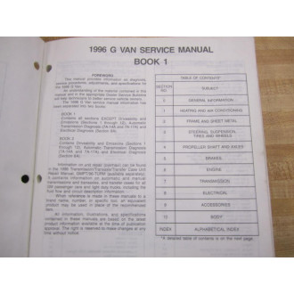 General Motors GMT96-GH6-1 Service Manual GMT96GH61 - Used