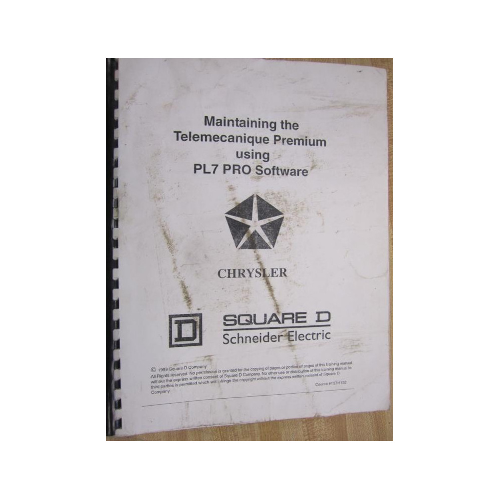Square D PL7 Pro Software Manual - Used