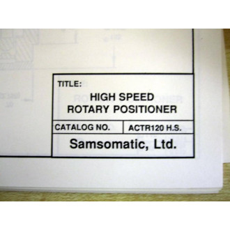 Samsomatic ACTR120 H.S. ACTR120HS Manual - Used