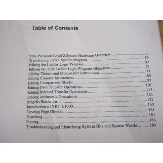 Square D PL7 Pro Software Manual - Used
