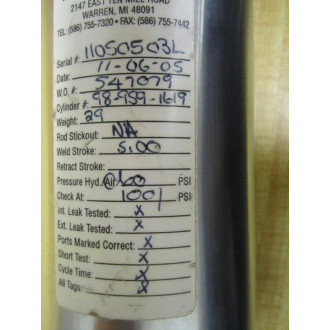 Milco 98-959-1619 Cylinder 989591619 - New No Box