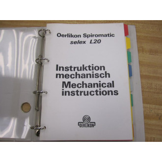 Oerlikon 289 441 Mechanical Manual - Used