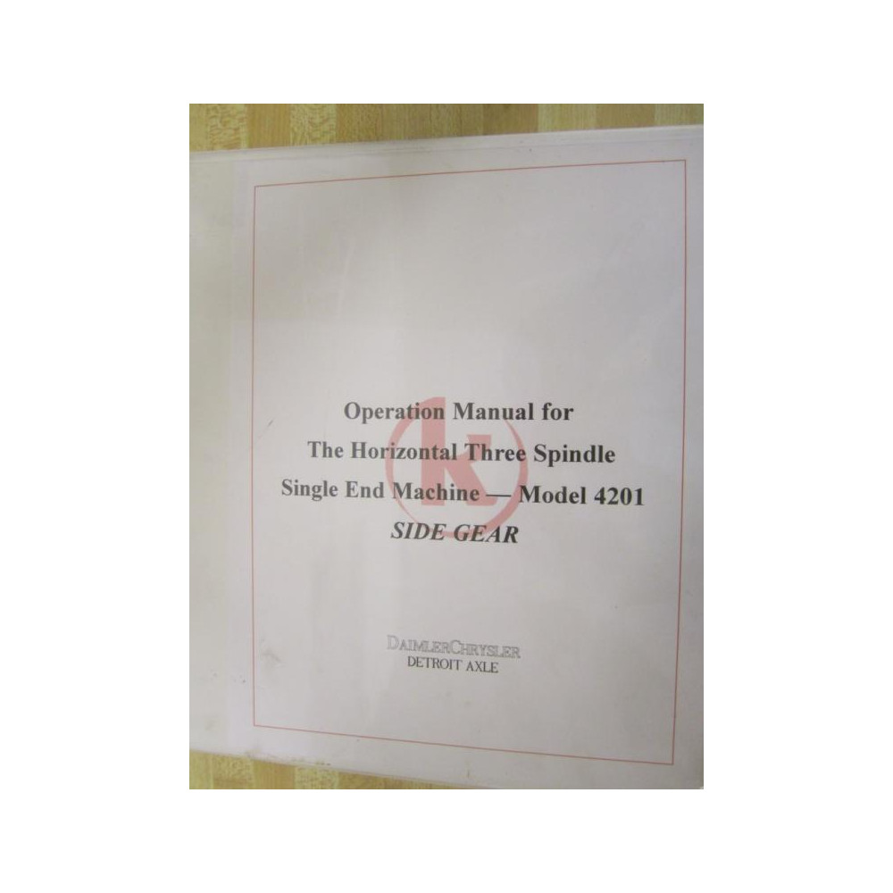 Kasper 4201 Operation Manual - Used