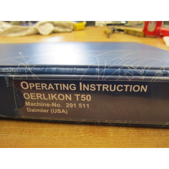 Oerlikon 291 511 Operating Instruction Manual 291511 - Used