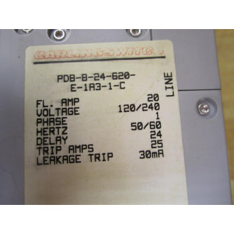 Carling Switch PDB-B-24-620-E-1A3-1-C Circuit Breaker Chipped Bottom - Used