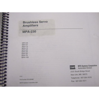 MTS 575-00009E Manual - Used