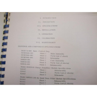 Kistler Instrument 501M104A Manual - Used