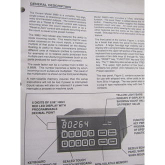 Durant 58820-900-06 Manual - Used