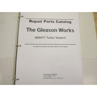 Gleason Works 600HTT Repair Parts Manual - Used