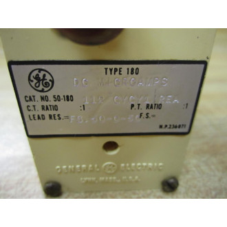 GE General Electric 50-180 112 CYCY1 REA Panel Meter - Used