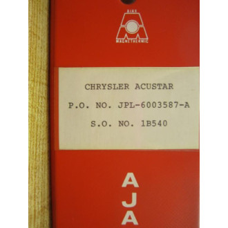 AJAX JPL-6003587-A Instruction Manual - Used
