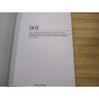 Okuma LR 15 Operation & Maintenance Manual - Used