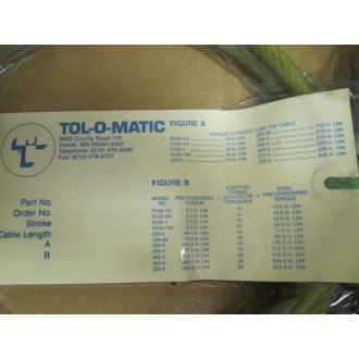 Tol-O-Matic 10-24-9001-SN53 Cable 10249001SN53