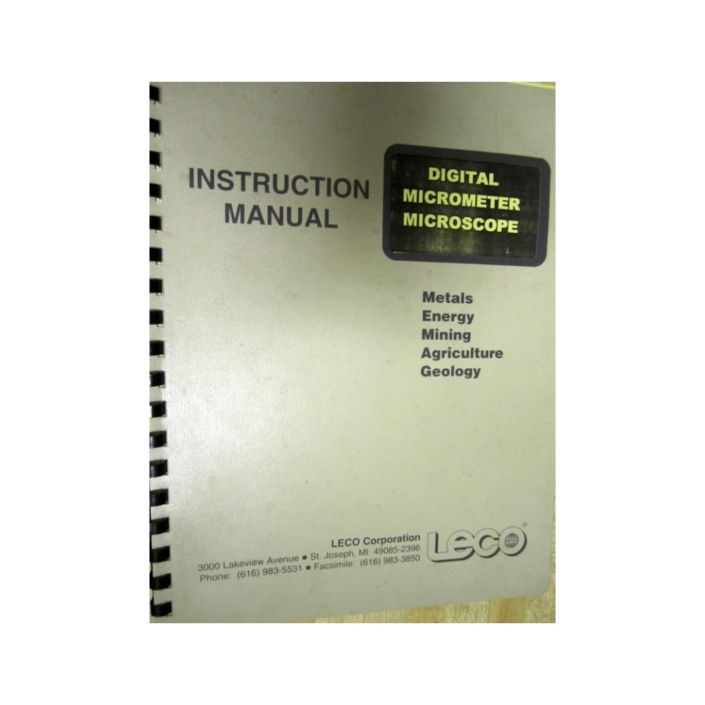 Leco DME Digital Micrometer Microscope Manual - Used