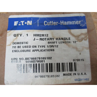 Cutler-Hammer HM2R12 Eaton J-Rotary Handle - New No Box