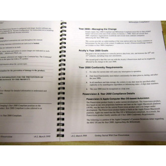 Acuity 985 Powervision Model Manual - Used