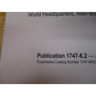 Allen Bradley 40063-244-01 SLC500 Operation Manual - Used