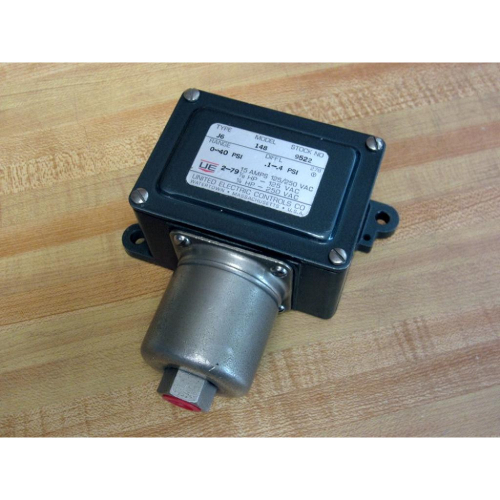 United Electric Controls J6-148 Pressure Switch J6148 - New No Box United Electric Controls J6-148 Pressure Switch J6148 - New No Box