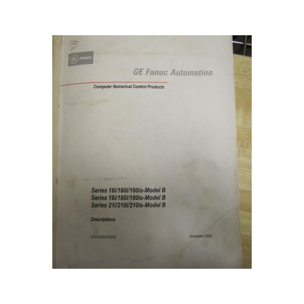 Fanuc GFZ-63522EN02 Manual GFZ63522EN02 16i160i160is - Used