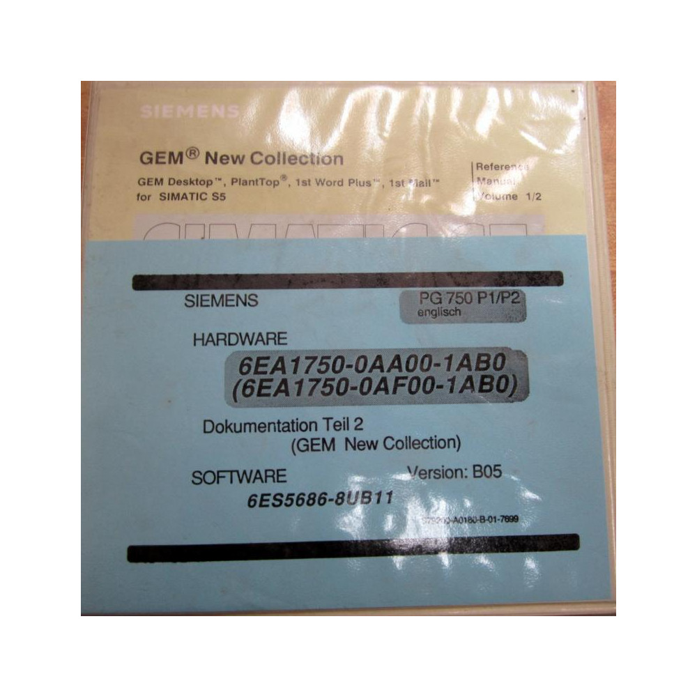 Siemens GEM DESKTOP GEM Desktop Simatic S5 Reference Manual - Used
