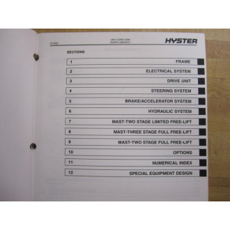 Hyster E100XL3S (C098) Electric Parts Manual Hy-E100XL3S - Used