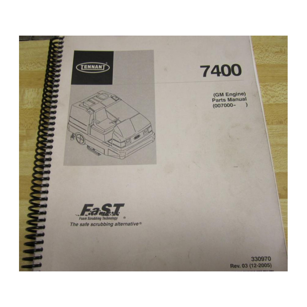 Tennant 7400 GM Engine Parts Manual - Used