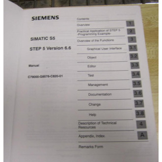 Siemens Simatic S5 Step 5 Version 6.6 Manual - Used