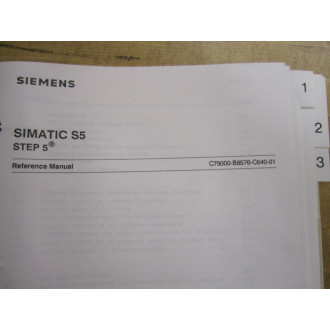 Siemens PG750PG730 PG 750 730 Simatic S5 Manual - Used