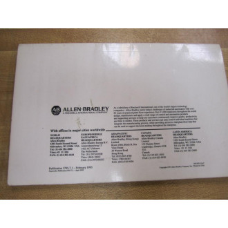 Allen Bradley 1785 PLC-5 Quick Reference Guide - Used