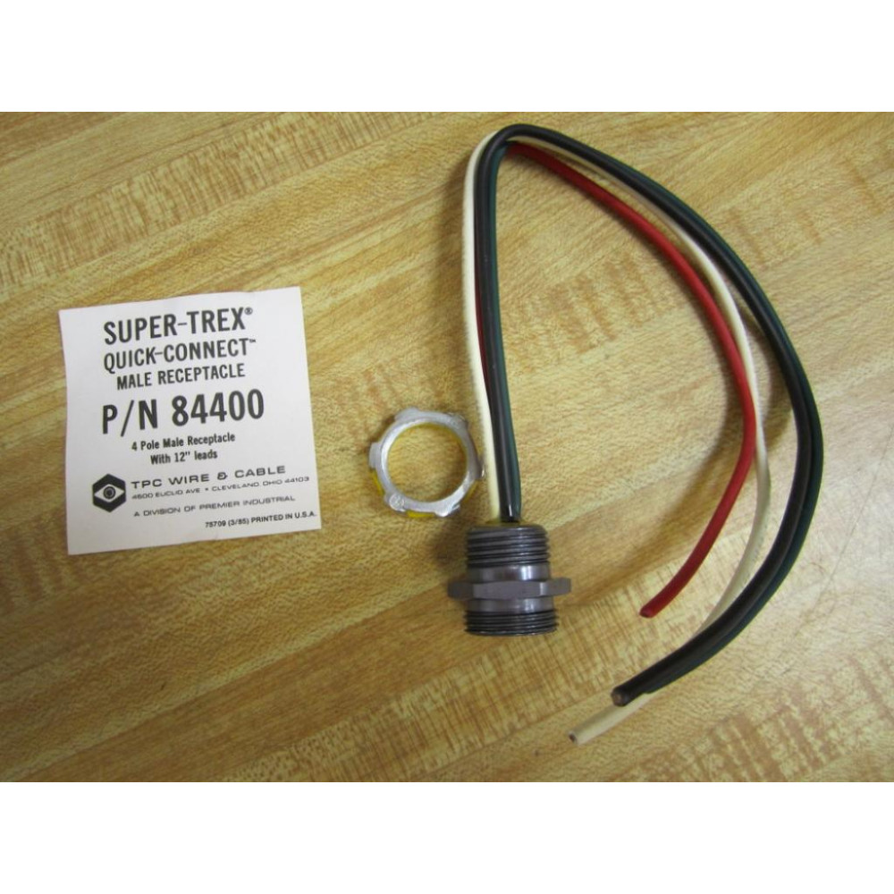 TCP Wire And Cable 84400 Quick Connect Receptacle (Pack of 2) - New No Box