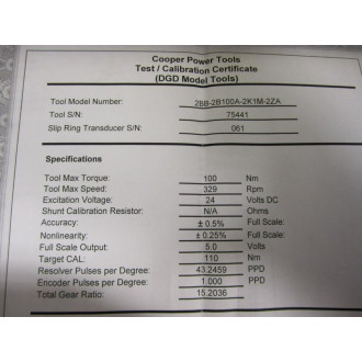 Cooper 2BB-2B100A-2K1M-2ZA 2BB2B100A2K1M2ZA