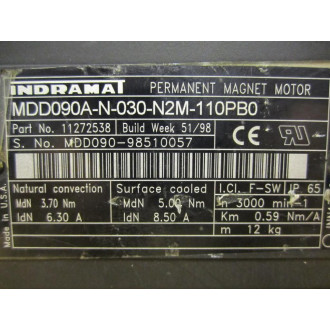 Indramat 11272538 MDD090A-N-030-N2M-110PB0 Motor - New No Box
