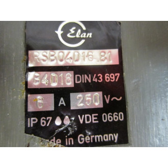 Elan RSB04D16.81 RSB04D1681 Switch - Used
