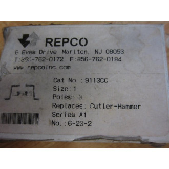 Cutler-Hammer 9113CC 3P Contact Kit 6-23-2