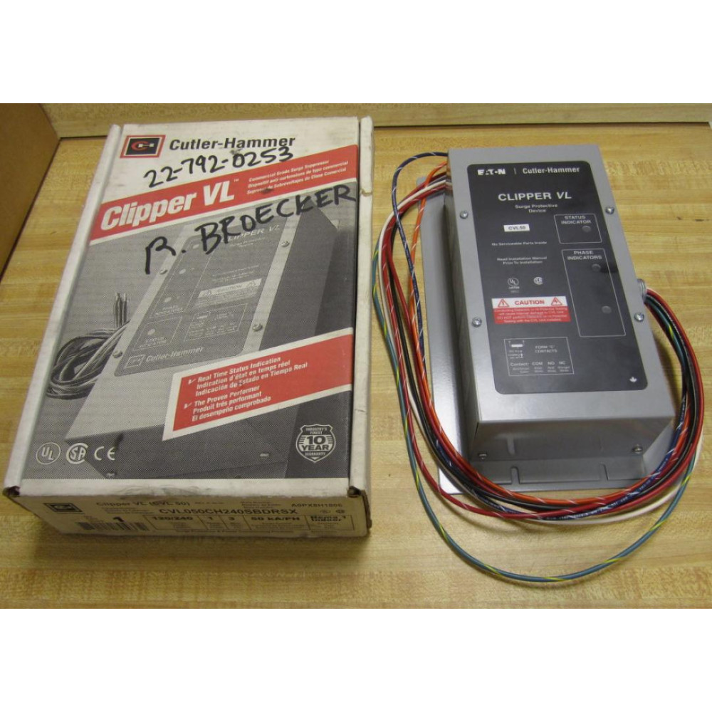 Cutler Hammer CVL050CH240SBDRS Eaton CVL50 Surge Suppressor Clipper VL