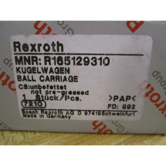 Rexroth Bosch Group R165129310 Ball Carriage
