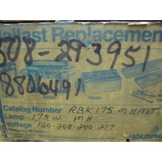 Holophane RBK 175 MHMT Ballast Replacement Kit - New No Box
