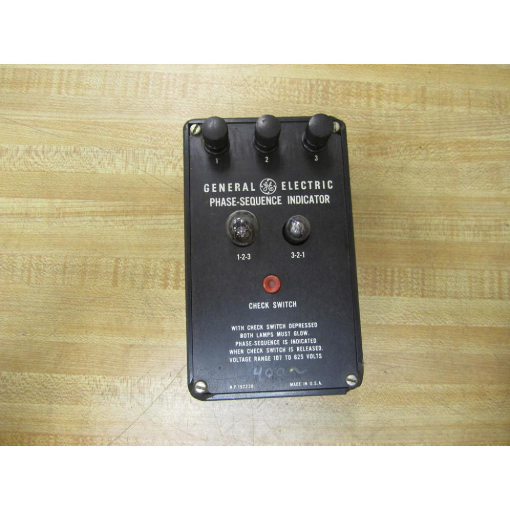 GE General Electric 5467032G6 Phase Sequence Indicator - Used