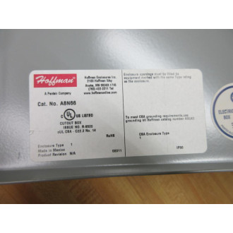 Hoffman A8N66 Vent Cutout Box Enclosure - New No Box