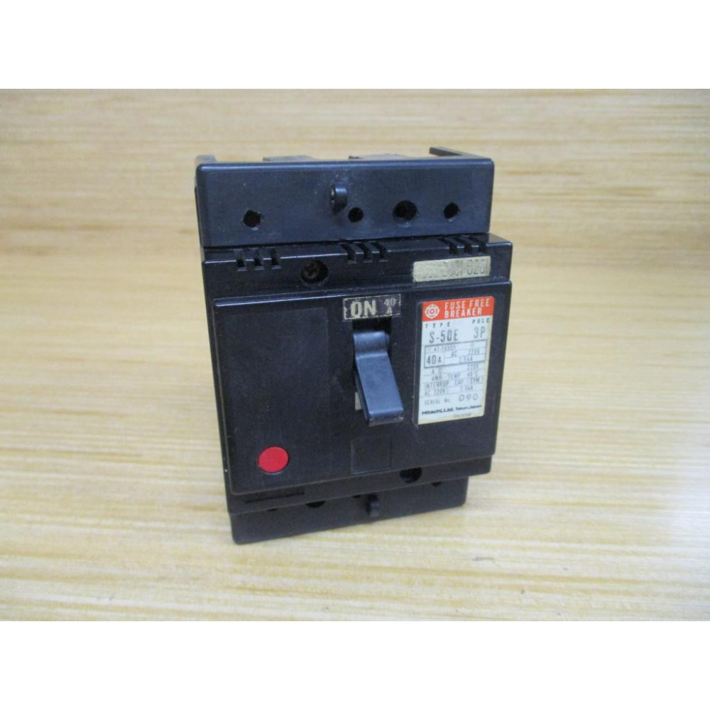 Hitachi S-50E Breaker S50E 40A 3 Pole 220V - Used