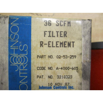 Johnson Controls 02-53-259 Filter 36 SCFM 0253259