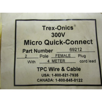 TPC Wire & Cable 69212 TPC Wire & Cable Micro Quick-Connect