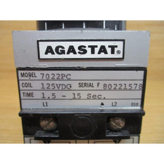 Agastat 7022PC Time Delay Relay - Used