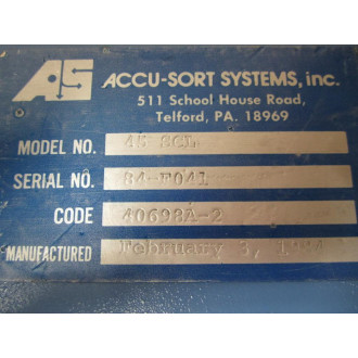 Accu-Sort 45 SCL Code: 40698A-2 Scanner Missing Cord - Used