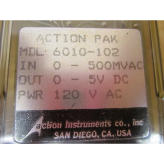 Action Pak 6010-102 Relay - New No Box