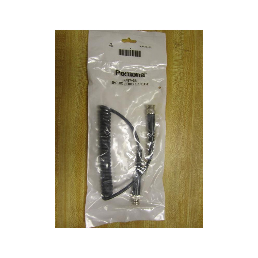 Pomona 4487-25 BNC (M) Coiled Mic Cable