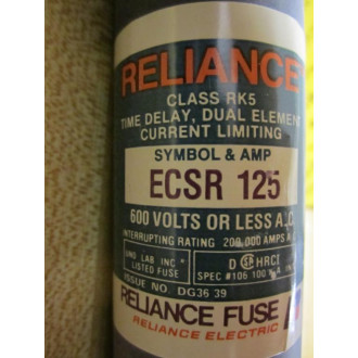 Reliance Electric ECSR 125 Amp Fuse