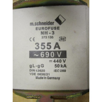 M.Schneider NH-3 Fuse 355A - New No Box