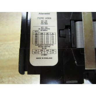 Allenwest U004A111 Contactor