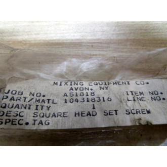 Mixing Equipment 104318316 Set Screw & Hook Key 190943316